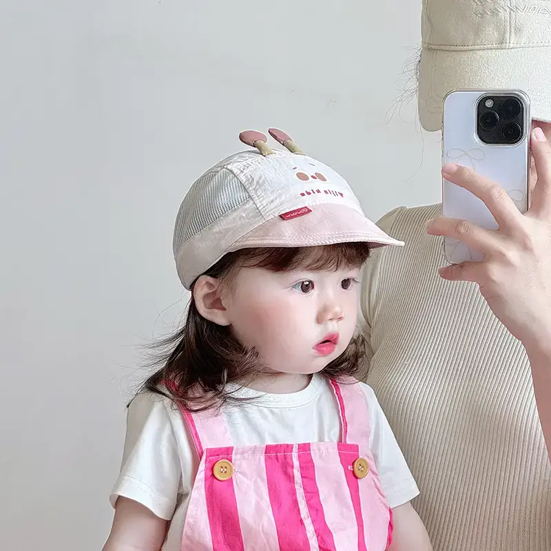 Baby Pink Mesh Sun Hat for Kids — feature 5