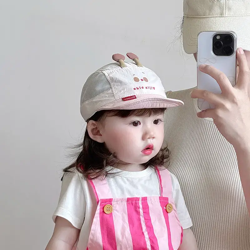 Baby Pink Mesh Sun Hat for Kids — feature 6