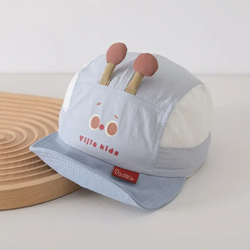 Baby Pink Mesh Sun Hat for Kids - Image 3