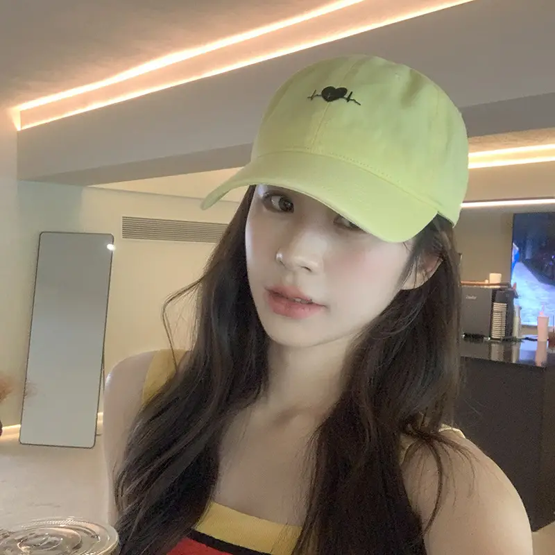 Pink Heart Stamped Baseball Cap for Women - Image 9