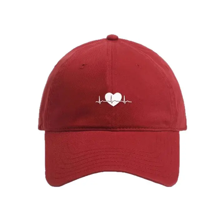 Pink Heart Stamped Baseball Cap for Women - Image 11