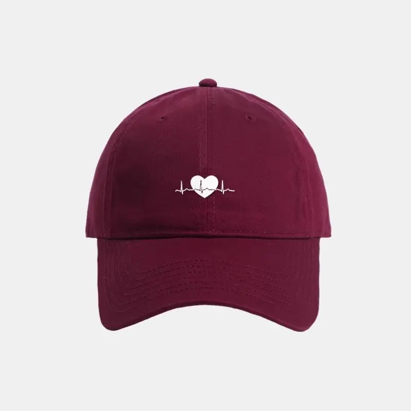 Pink Heart Stamped Baseball Cap for Women - Image 4