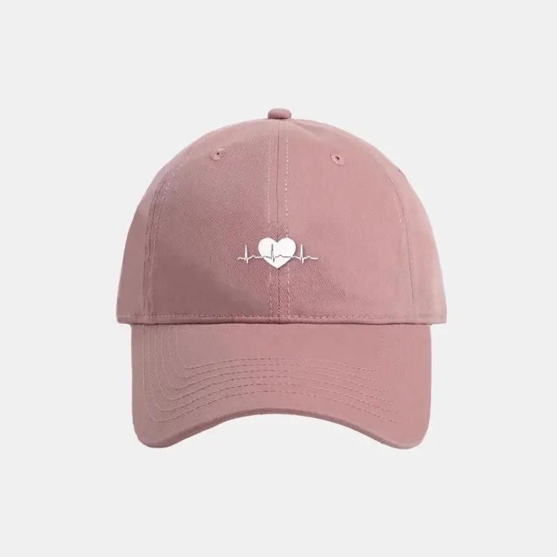 Pink Heart Stamped Baseball Cap for Women - Image 5