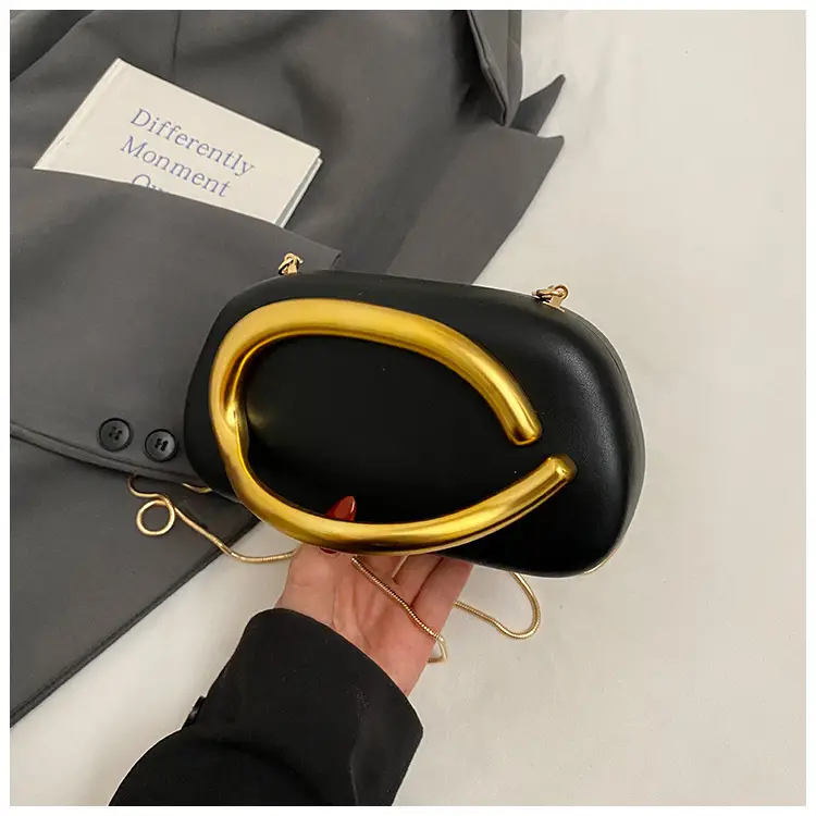 Zr Gold Plated Mini Clutch Bag Red Vintage Handle — feature 28