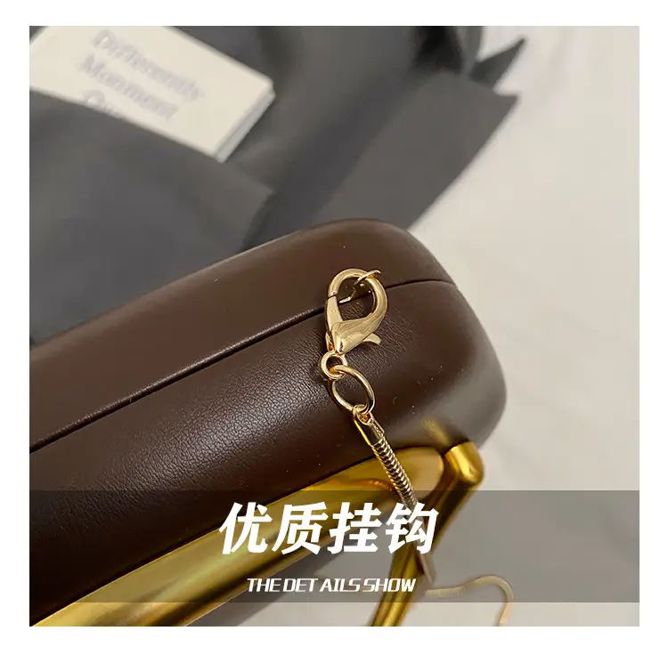 Zr Gold Plated Mini Clutch Bag Red Vintage Handle — feature 9