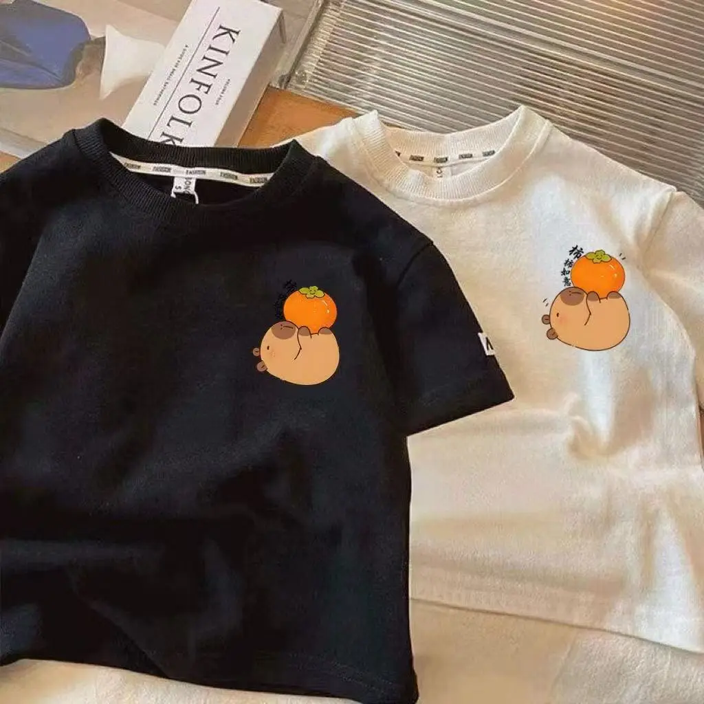 100% Cotton Cartoon T-Shirt for Girls Boys Summer Wear - Image 3
