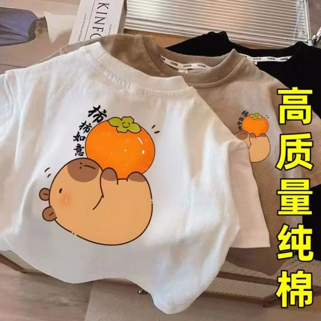 100% Cotton Cartoon T-Shirt for Girls Boys Summer Wear - Image 5