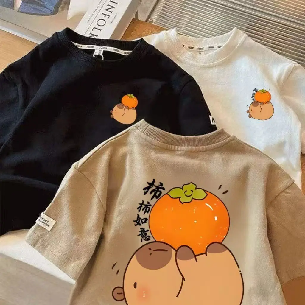 100% Cotton Cartoon T-Shirt for Girls Boys Summer Wear - Image 7
