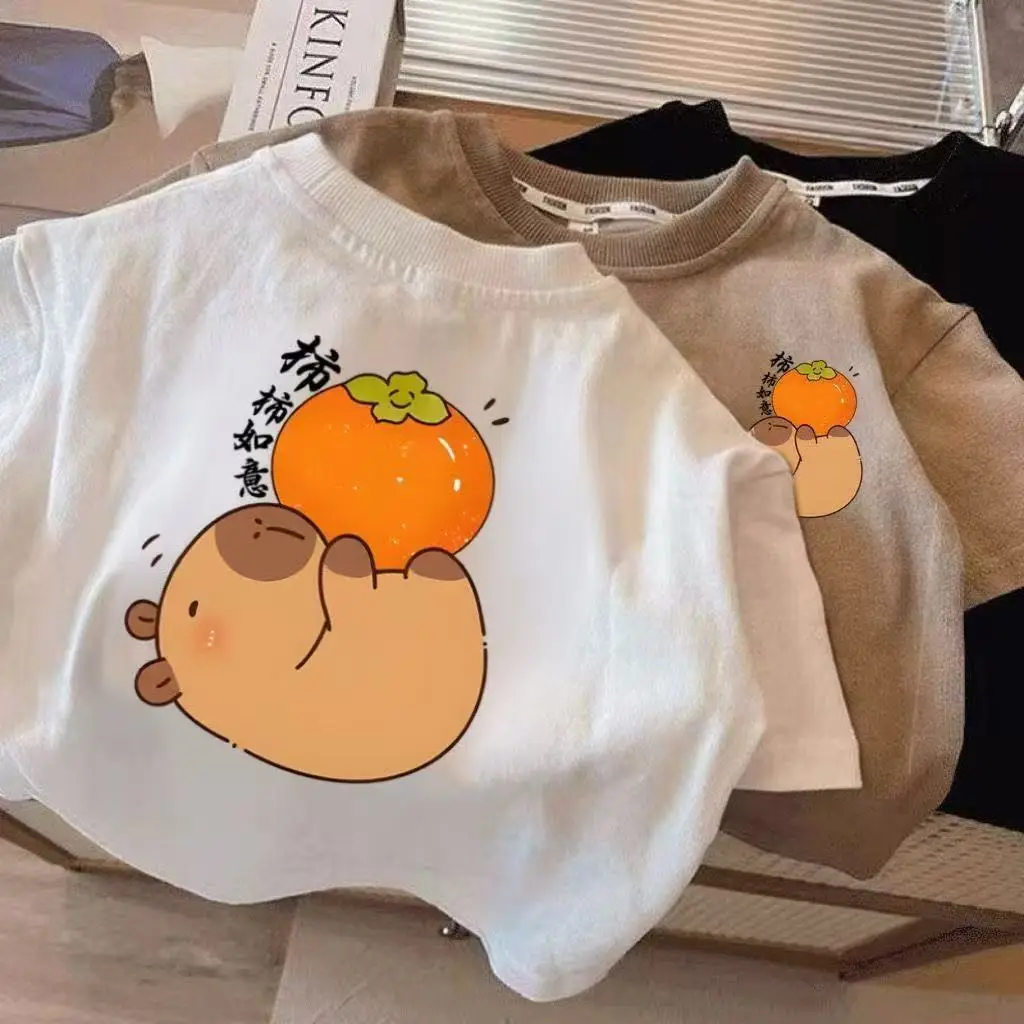 100% Cotton Cartoon T-Shirt for Girls Boys Summer Wear — feature 3