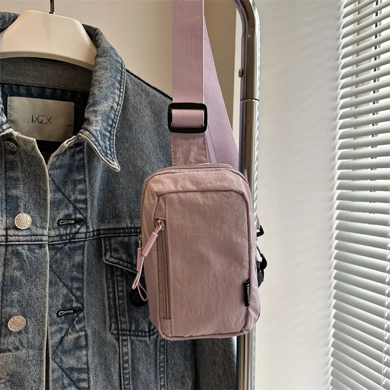 White Crossbody Phone Bag for Men Women Travel