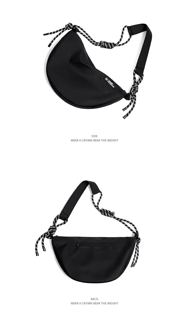 Men's Beige Crossbody Shoulder Bag with Tassel Strap — feature 13