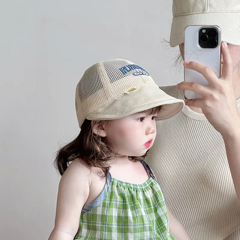 Baby Sun Hat Pink Mesh Infant Travel Large Brim - Image 6
