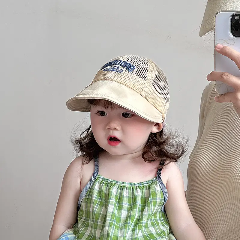 Baby Sun Hat Pink Mesh Infant Travel Large Brim - Image 7