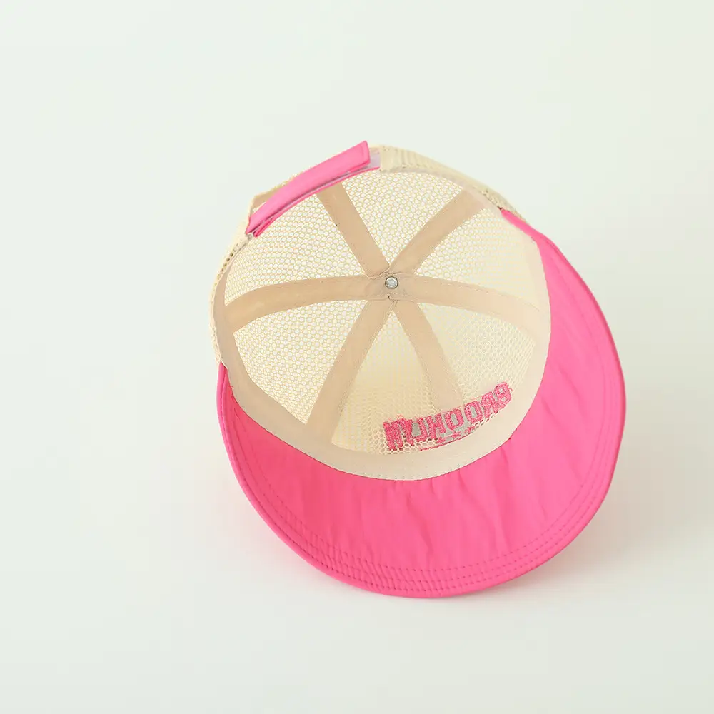 Baby Sun Hat Pink Mesh Infant Travel Large Brim — feature 11