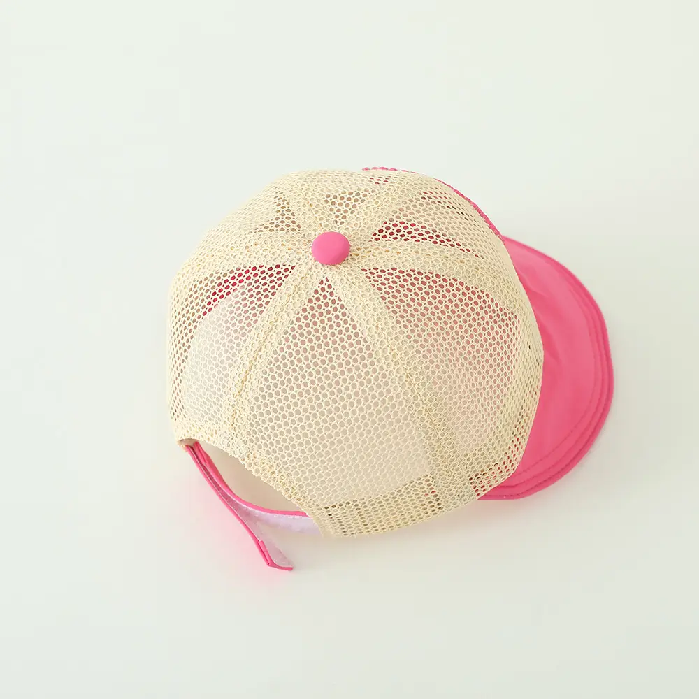 Baby Sun Hat Pink Mesh Infant Travel Large Brim — feature 13