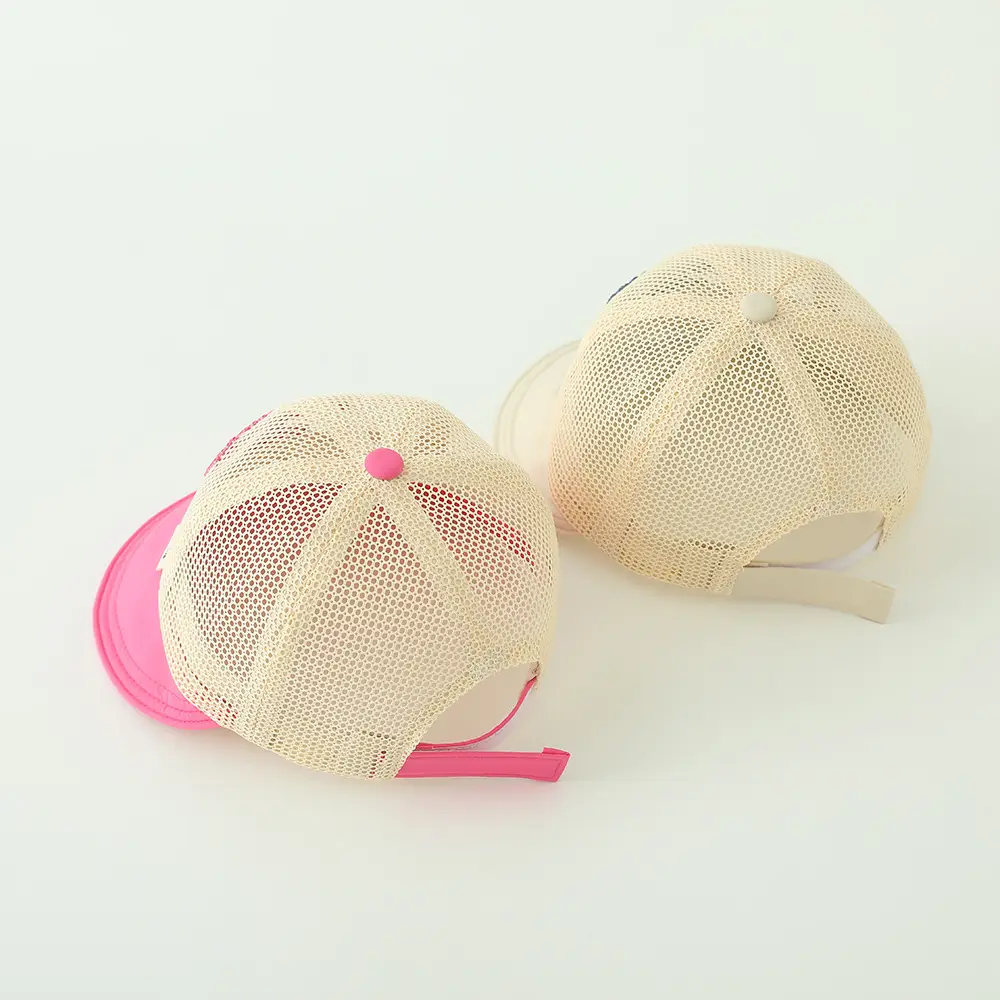 Baby Sun Hat Pink Mesh Infant Travel Large Brim — feature 7