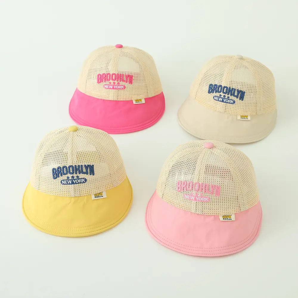 Baby Sun Hat Pink Mesh Infant Travel Large Brim — feature 9