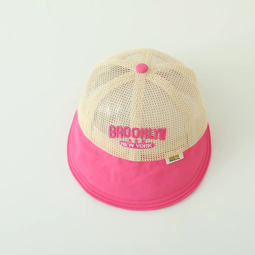 Baby Sun Hat Pink Mesh Infant Travel Large Brim - Image 3