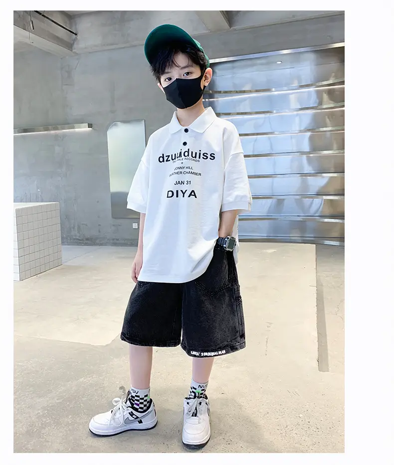 Boys White DIYA Print Polo T-Shirt Short Sleeve — feature 20
