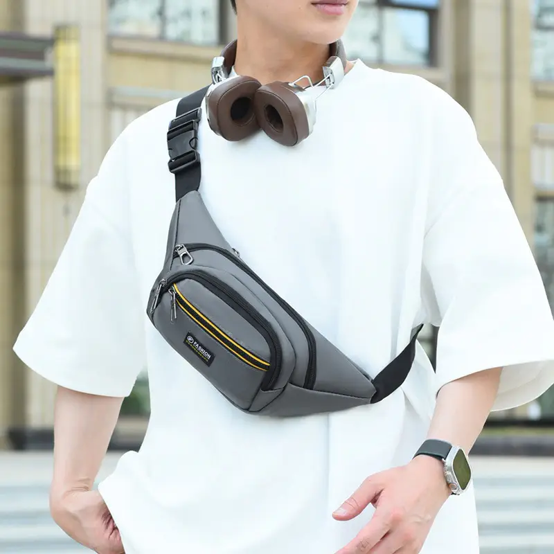 New Sports Running Waist Bag Large Capacity Business Cashier Shoulder Crossbody Bag Versatile Fashionable Chest Bag for Commuting When Going Out - Image 8