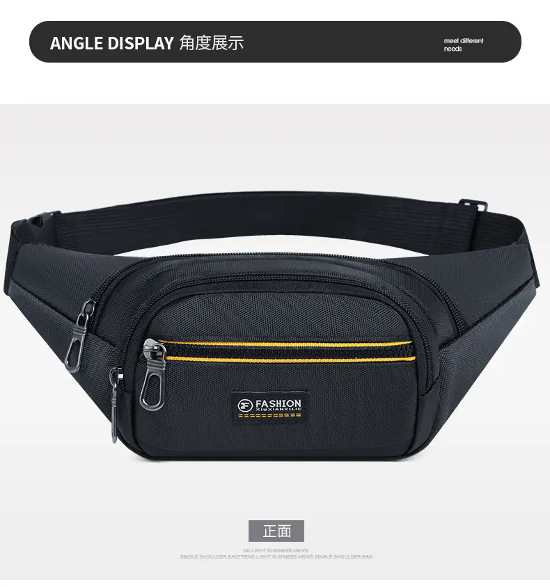 New Sports Running Waist Bag Large Capacity Business Cashier Shoulder Crossbody Bag Versatile Fashionable Chest Bag for Commuting When Going Out — feature 14