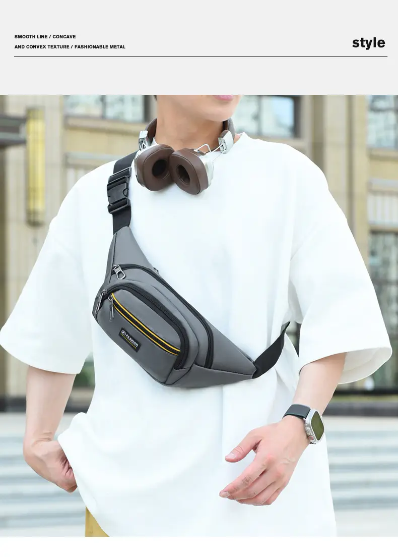 New Sports Running Waist Bag Large Capacity Business Cashier Shoulder Crossbody Bag Versatile Fashionable Chest Bag for Commuting When Going Out — feature 25