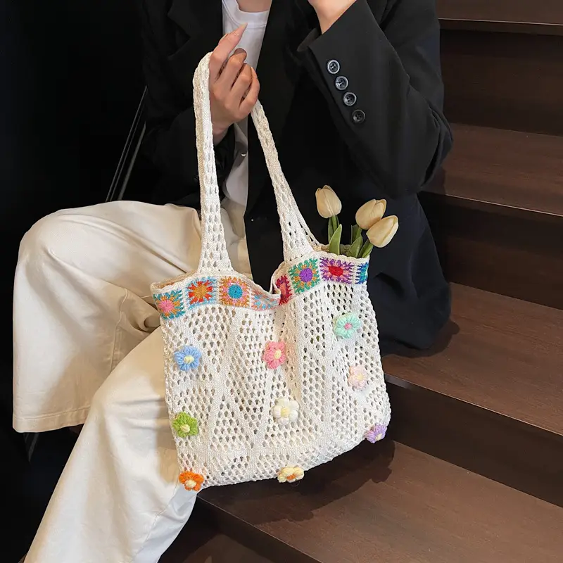 Women's Niche Underarm Bag 2025 Ethnic Style Woven Mesh - Image 6