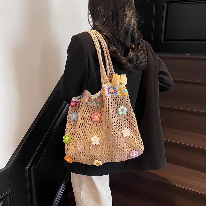 Women's Niche Underarm Bag 2025 Ethnic Style Woven Mesh - Image 7