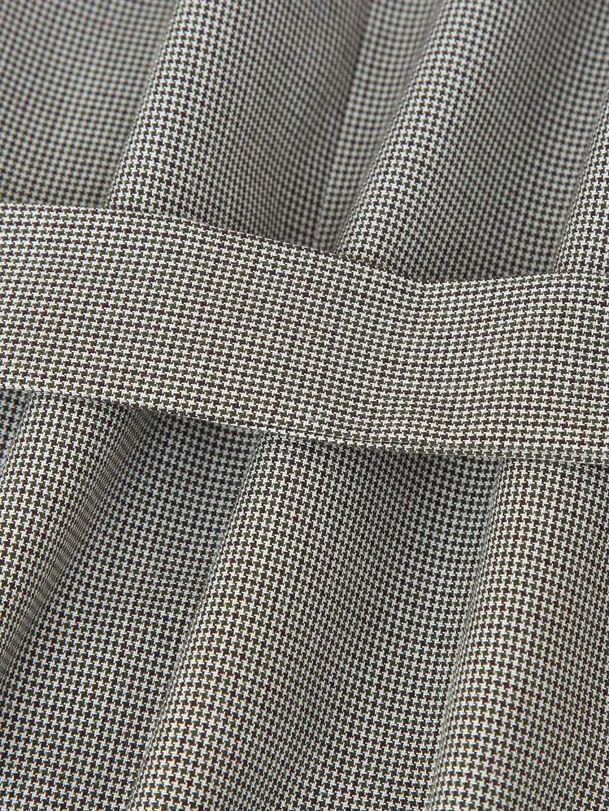 Grey Belted Crossbody Jacket with Pleated Pants — feature 12