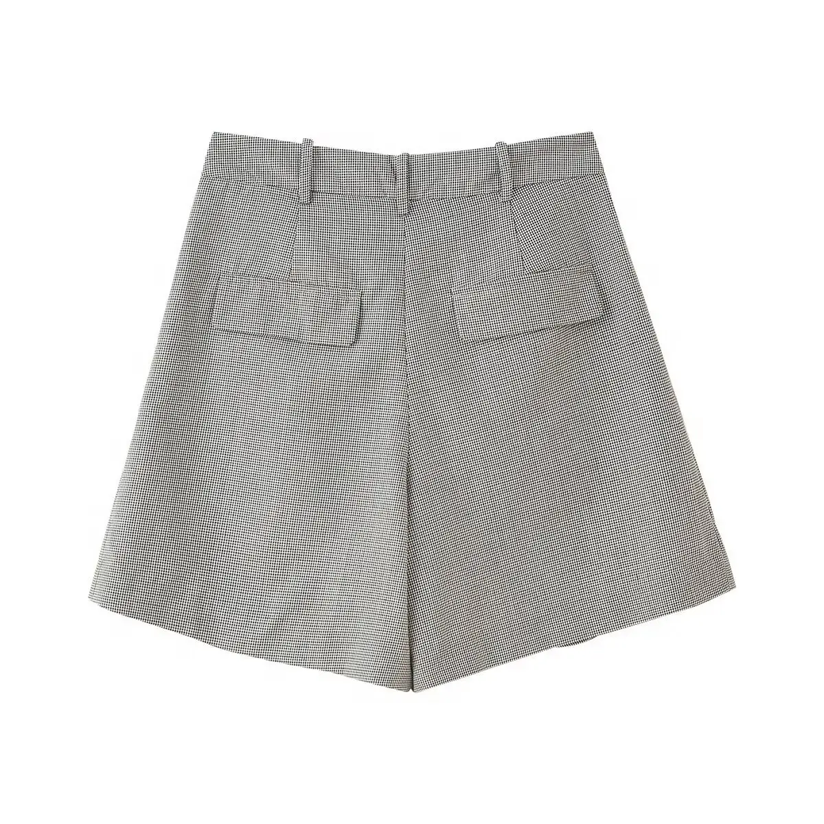 Grey Belted Crossbody Jacket with Pleated Pants — feature 14