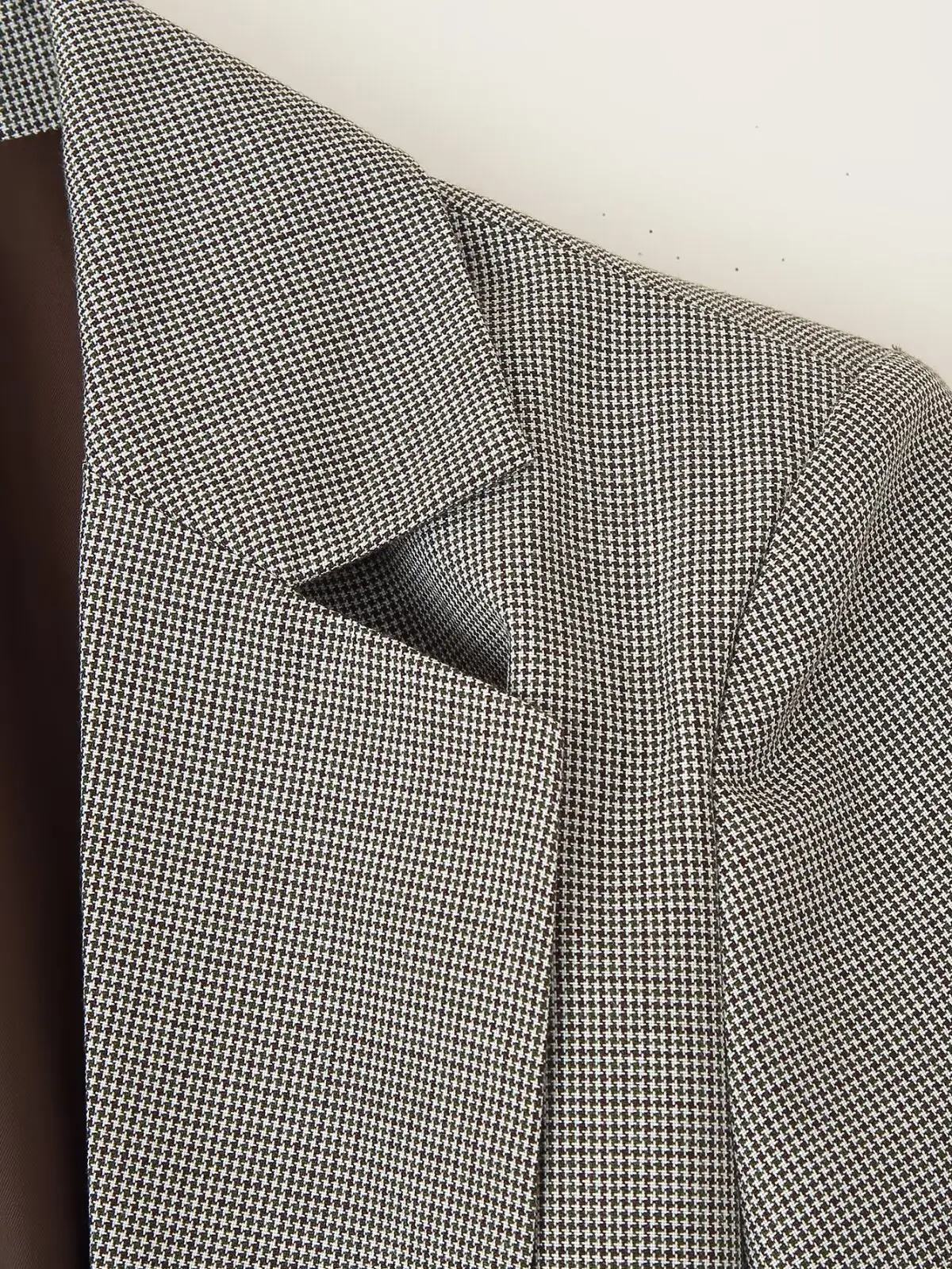 Grey Belted Crossbody Jacket with Pleated Pants — feature 7