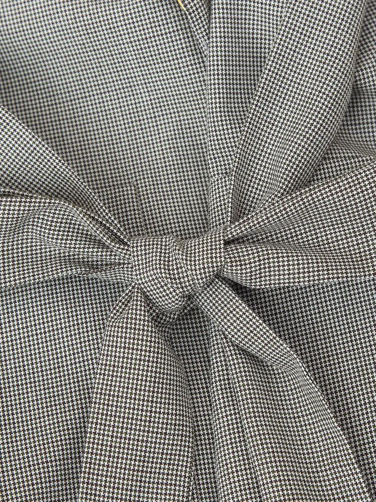 Grey Belted Crossbody Jacket with Pleated Pants — feature 9