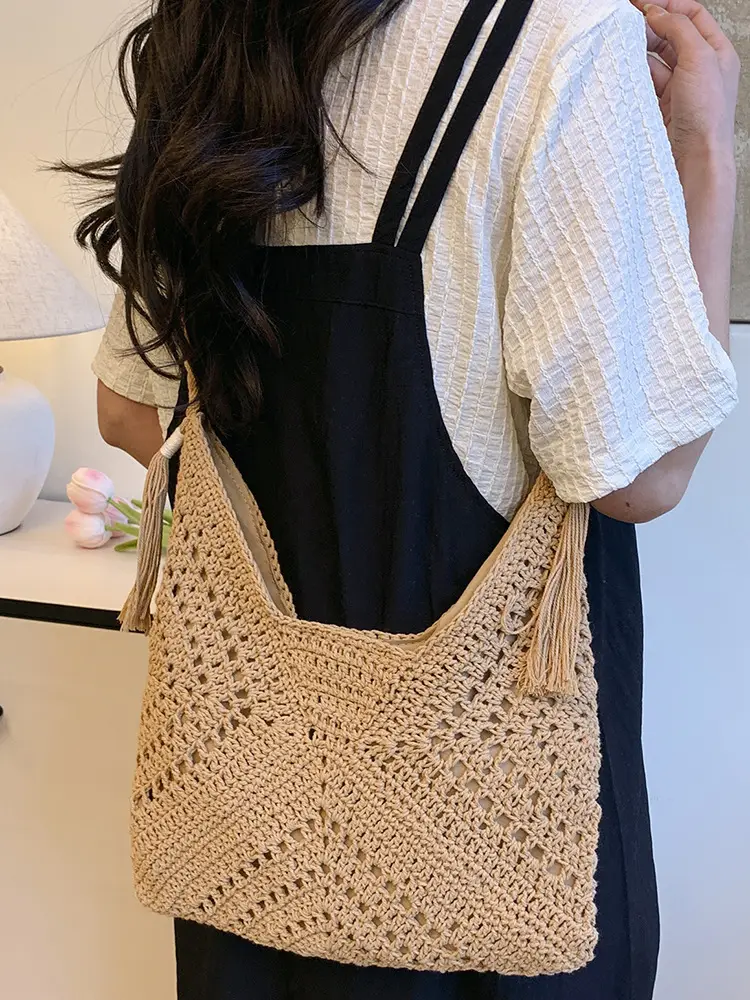 2025 Crochet Shoulder Bag Women's Fashion Seaside Travel - Image 8