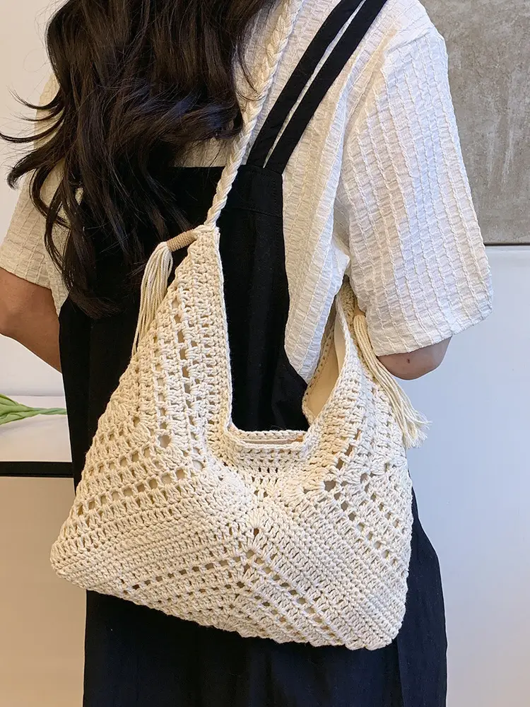 2025 Crochet Shoulder Bag Women's Fashion Seaside Travel - Image 9