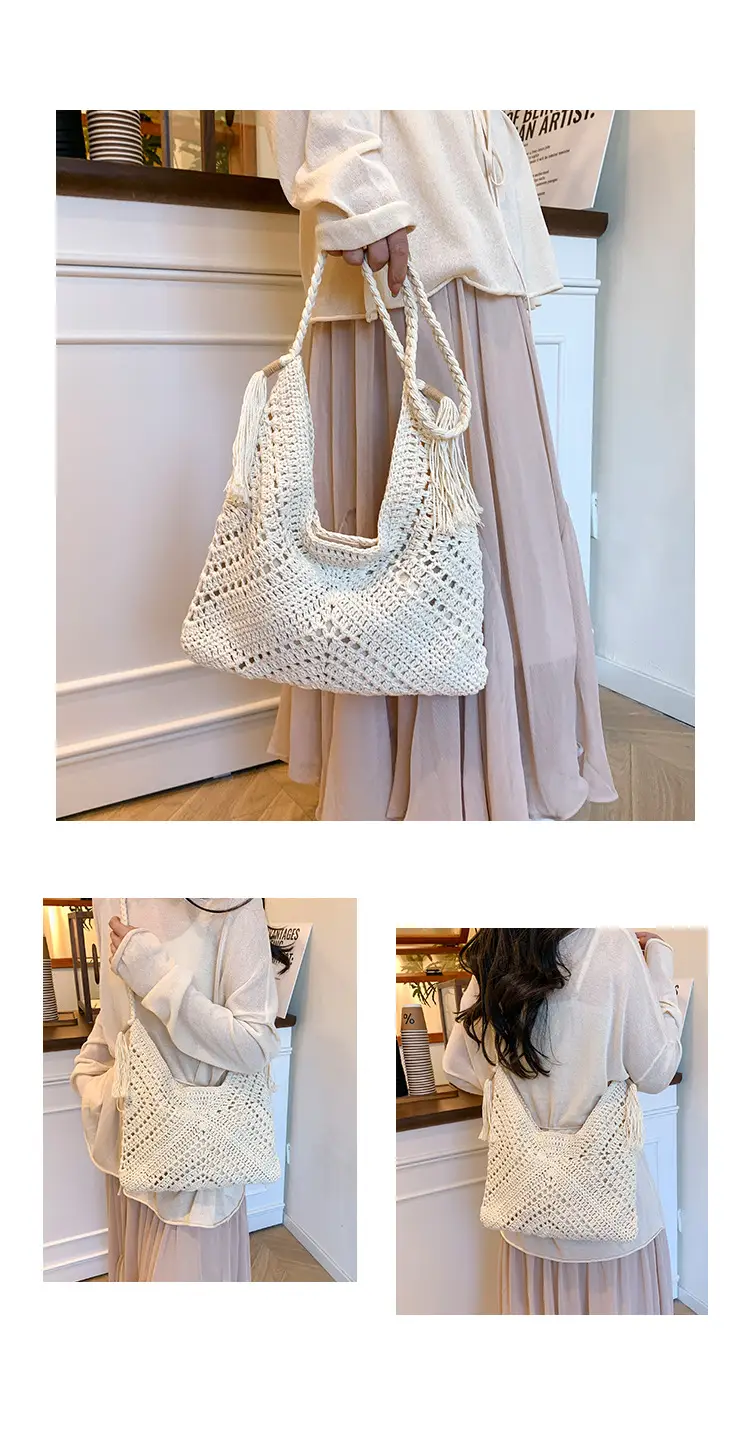 2025 Crochet Shoulder Bag Women's Fashion Seaside Travel — feature 13