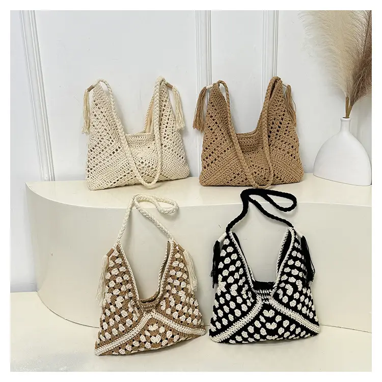 2025 Crochet Shoulder Bag Women's Fashion Seaside Travel — feature 15