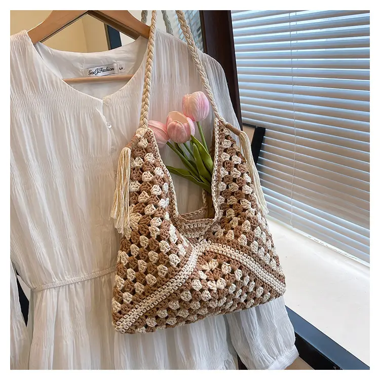 2025 Crochet Shoulder Bag Women's Fashion Seaside Travel — feature 31