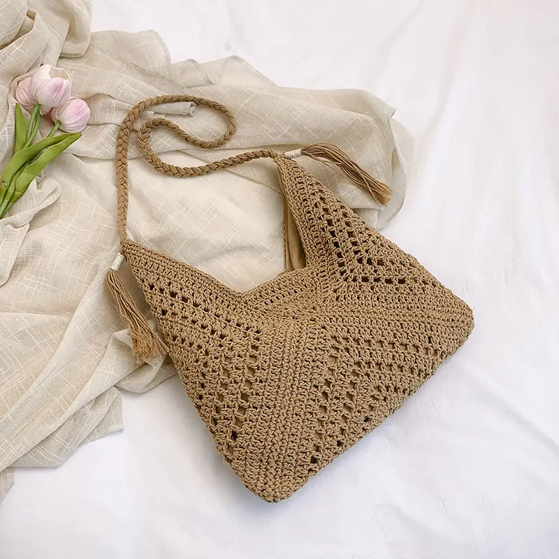 2025 Crochet Shoulder Bag Women's Fashion Seaside Travel - Image 2