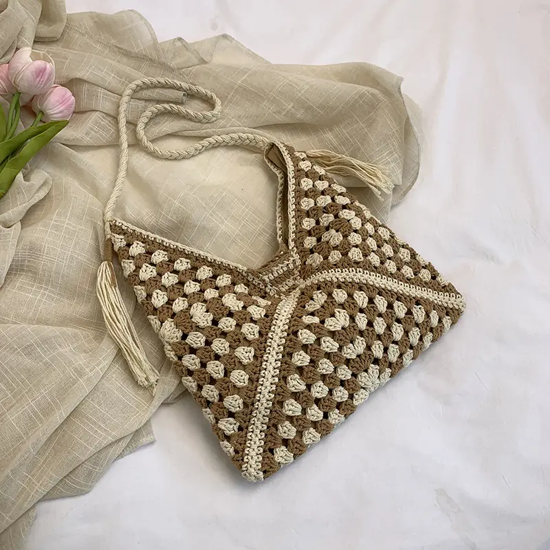 2025 Crochet Shoulder Bag Women's Fashion Seaside Travel - Image 4