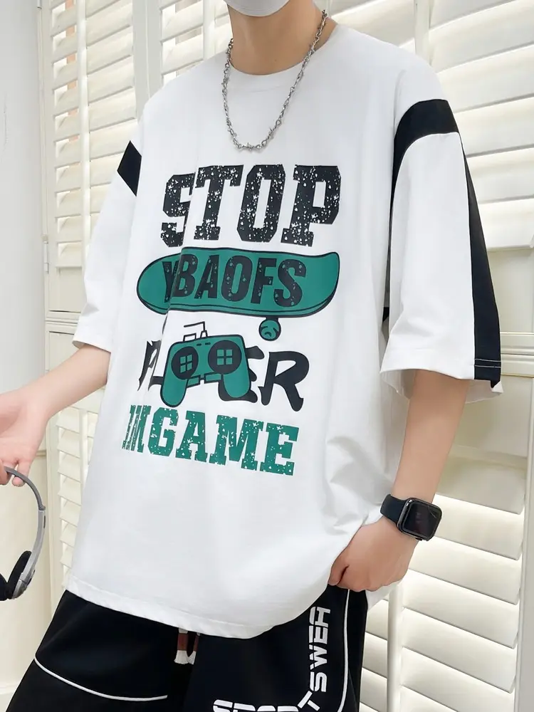 Men's Printed T-Shirt Loose 2025 Summer - Image 5