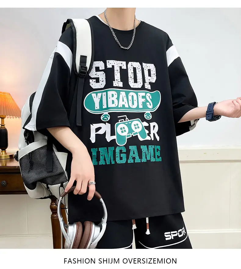 Men's Printed T-Shirt Loose 2025 Summer — feature 13