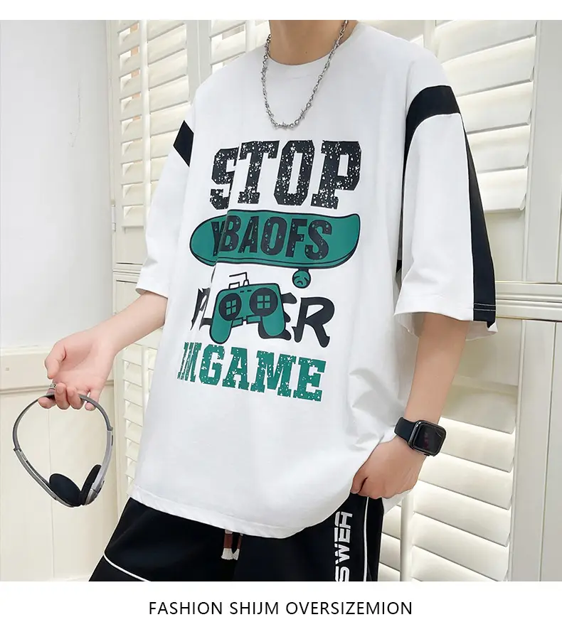 Men's Printed T-Shirt Loose 2025 Summer — feature 17