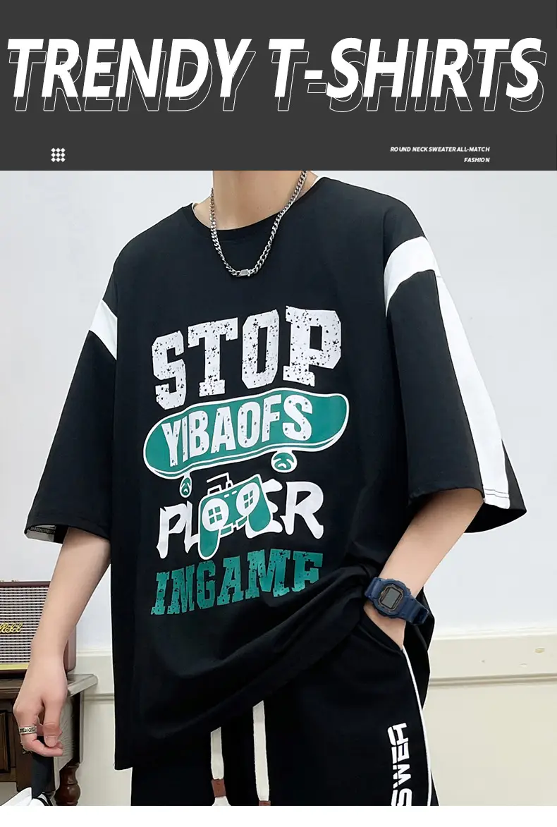 Men's Printed T-Shirt Loose 2025 Summer — feature 4