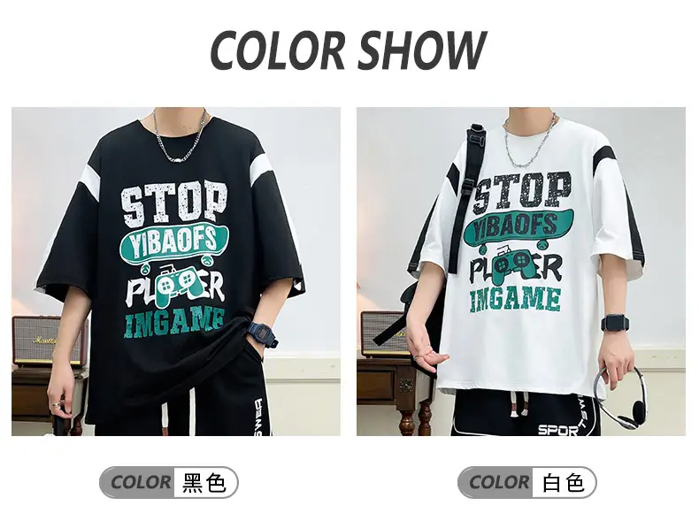 Men's Printed T-Shirt Loose 2025 Summer — feature 8