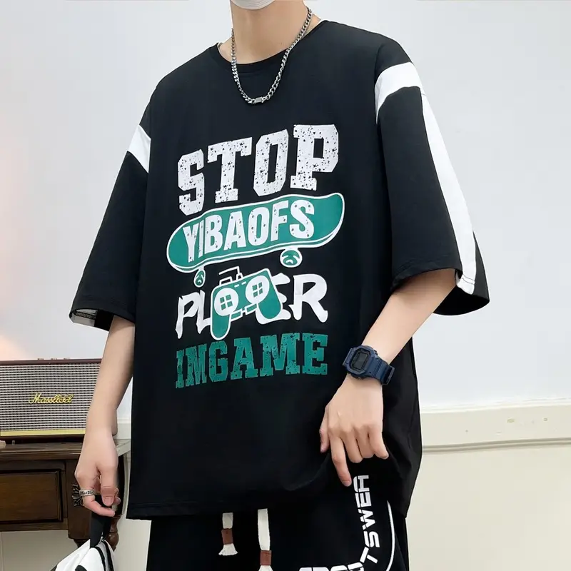 Men's Printed T-Shirt Loose 2025 Summer - Image 2