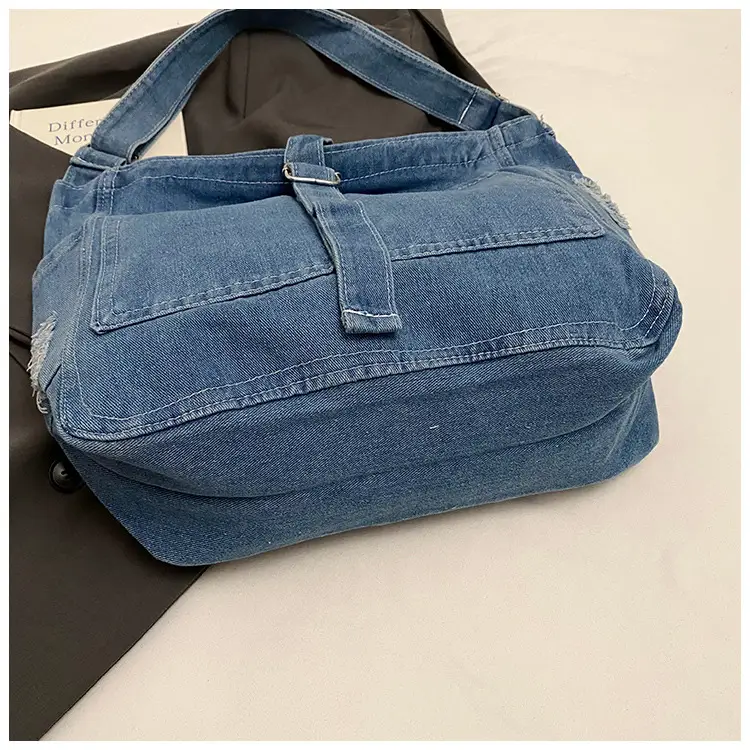 Blue Denim Sports Tote Bag for Girls Large Capacity — feature 8