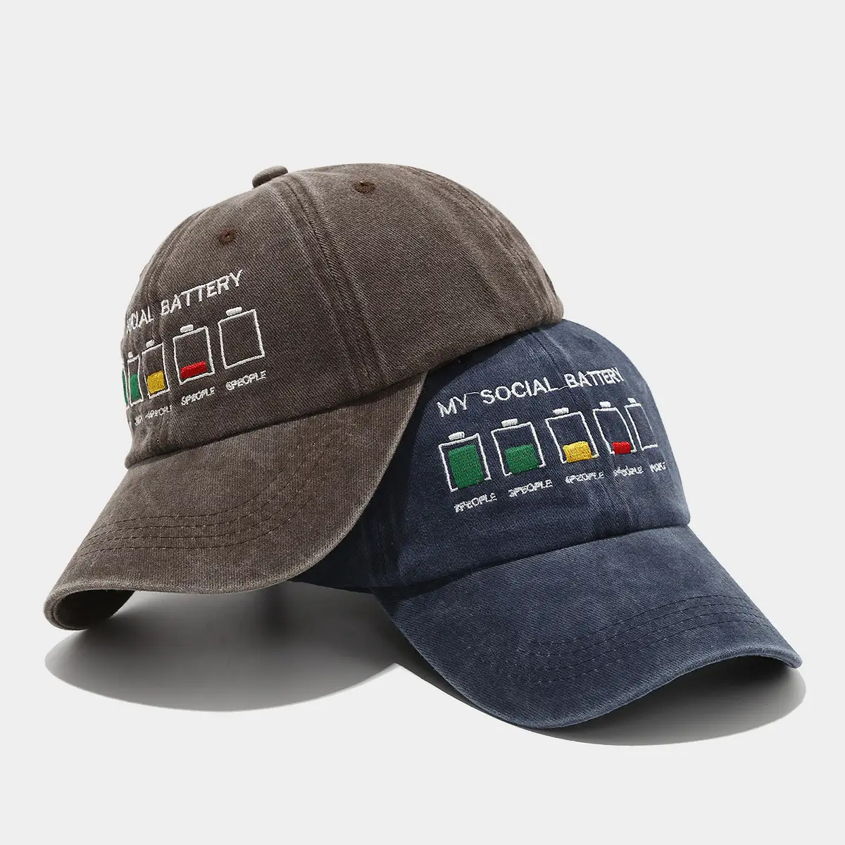 Men Women Battery Embroidered Baseball Cap Maroon - Image 9