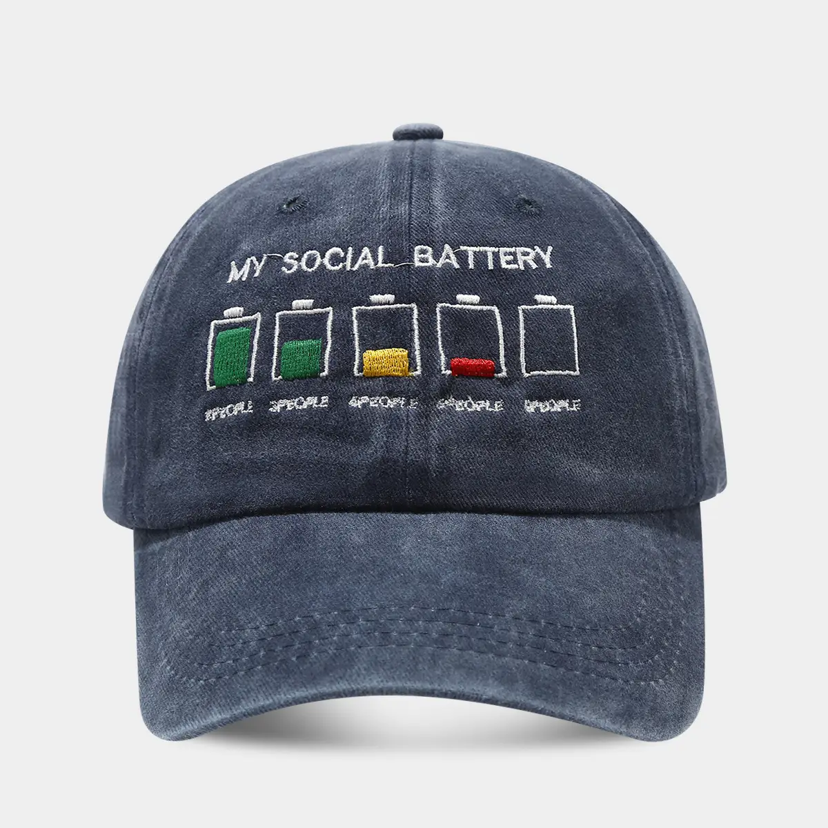Men Women Battery Embroidered Baseball Cap Maroon - Image 5