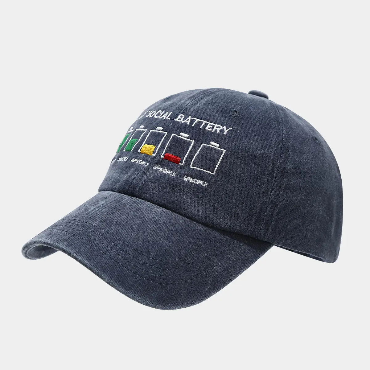 Men Women Battery Embroidered Baseball Cap Maroon — feature 10