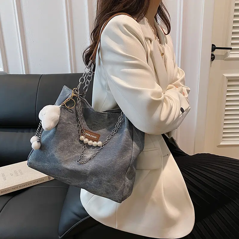 Women Casual Shoulder Tote Bag Brown Leather 2025 Spring Summer - Image 10